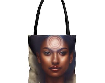 Nanael Tote Bag - Large Medium Small - Art Bag -  Guardian Angel Double Sided Purse - Carry All Bag - Spiritual Gift - Divine