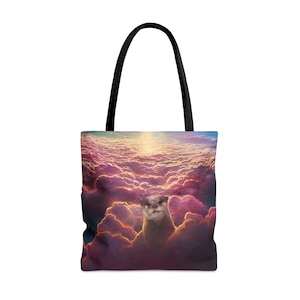 Cosmic Animal draagtas 'Otter' - groot medium klein - kunsttas - orakelkaart - dubbelzijdige portemonnee - draagtas - magisch orakel