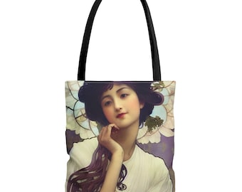 Nelchael Tote Bag - Large Medium Small - Art Bag -  Guardian Angel Double Sided Purse - Carry All Bag - Spiritual Gift - Divine