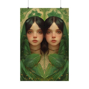 Impression d'affiche de tarot « Deux pentacles » - Impression d'art de la série de cartes de tarot - Plusieurs tailles - Posters verticaux mats de qualité supérieure - Divination magique