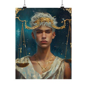 Vågen Zodiac Poster Print - Orakelkort Serie Konsttryck - Flera Storlekar - Premium Matte Vertikala Posters - Magisk Spådom