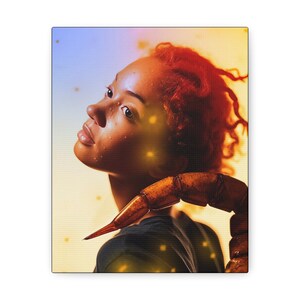 Kosmisch dier 'Scorpian' - in galerie verpakte canvasprint - Oracle Deck Image Print - mixed mediakunst - magische goddelijke orakelkunst