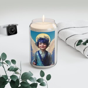 Asariel Candle - Duftkerze, 13.75oz - Religiöse Gebetskerze - Schutzengel Kunstwerk - Göttlich inspirierte Engel Magie Orakel Kunst