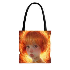 Sac fourre-tout Tarot « As de baguettes » - grand moyen petit - pochette artistique - jeu de cartes de tarot - sac à main double face - sac de transport - oracle magique