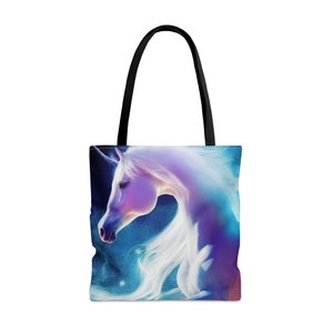 Cosmic Animal draagtas 'Eenhoorn' - groot medium klein - kunsttas - orakelkaart - dubbelzijdige portemonnee - draagtas - magisch orakel