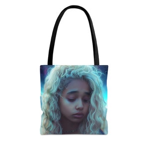 Sac fourre-tout Tarot « Neuf épées » - grand moyen petit - sac artistique - jeu de cartes de jeu de tarot - sac à main double face - sac de transport - oracle magique
