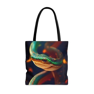 Cosmic Animal 'Snake' Einkaufstasche - Groß Mittel Klein - Kunsttasche - Orakel Deck Karte - Doppelseitige Geldbörse - Tragen Sie alle Tasche - Magisches Orakel