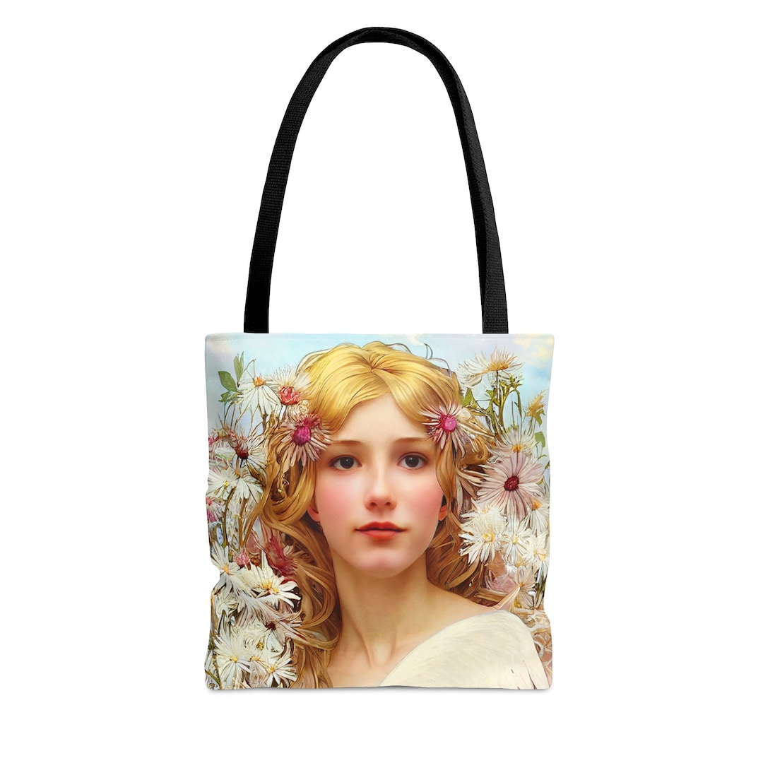Araqiel Tote Bag - Large Medium Small - Art Bag - Guardian Angel Double ...