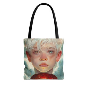 Sac fourre-tout Tarot « Huit tasses » - grand moyen petit - pochette artistique - jeu de cartes de tarot - sac à main double face - sac de transport - oracle magique
