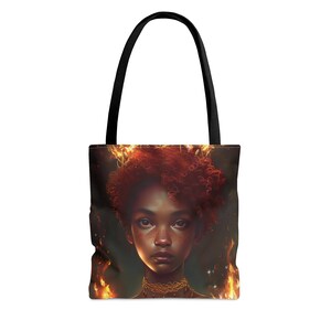 Sac fourre-tout Tarot « La reine des baguettes » - grand moyen petit - pochette artistique - jeu de cartes de tarot - sac à main double face - sac de transport - oracle magique