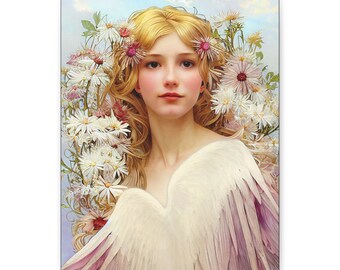 Araqiel - Gallery Wrapped Canvas Print - Guardian Angel Print