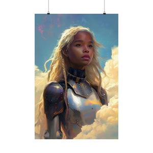 Impression d'affiche de tarot « Les quatre épées » - Impression d'art de la série de cartes de tarot - Plusieurs tailles - Posters verticaux mats de qualité supérieure - Divination magique