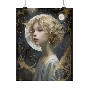 Venus Planet Zodiac Poster Print - Oracle Card Series Art Print - Meerdere formaten - Premium matte verticale posters - magische waarzeggerij