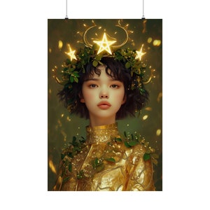 Impression d'affiche de tarot « Chevalier des pentacles » - Impression d'art de la série de cartes de tarot - Plusieurs tailles - Posters verticaux mats de qualité supérieure - Divination magique