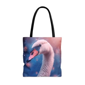 Kosmische Tier 'Swan' Einkaufstasche - groß, mittel klein - Kunsttasche - Orakel Deck Karte - doppelseitige Geldbörse - Trage alle Tasche - magisches Orakel