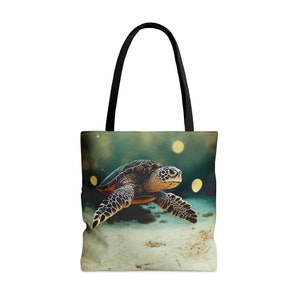Cosmic Animal draagtas 'Zeeschildpad' - groot medium klein - kunsttas - orakelkaart - dubbelzijdige portemonnee - draagtas - magisch orakel