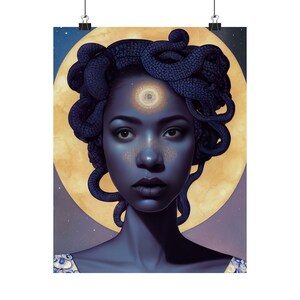 Posterprint kosmisch dier 'slang' - Oracle Card Series Art Print - Meerdere formaten - Premium matte verticale posters - magische waarzeggerij