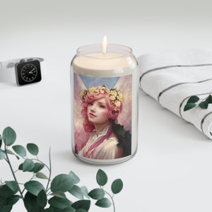 Barachiel Candle - Duftkerze, 13.75oz - Religiöse Gebetskerze - Schutzengel Kunstwerk - Göttlich inspirierte Engel Magie Orakel Kunst