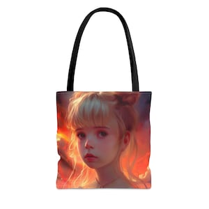Sac fourre-tout Tarot « Six of Swords » - grand moyen petit - sac artistique - jeu de cartes de jeu de tarot - sac à main double face - sac de transport - oracle magique