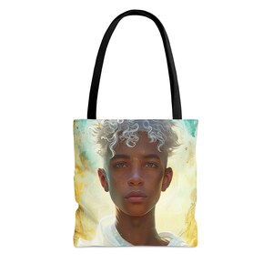 Sac fourre-tout Tarot « Page of Cups » - grand moyen petit - sac artistique - jeu de cartes de tarot - sac à main double face - sac de transport - oracle magique