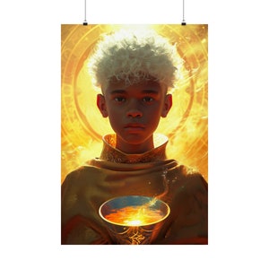 Impression d'affiche de tarot « Six of Cups » - Impression d'art de la série de cartes de tarot - Plusieurs tailles - Posters verticaux mats de qualité supérieure - Divination magique
