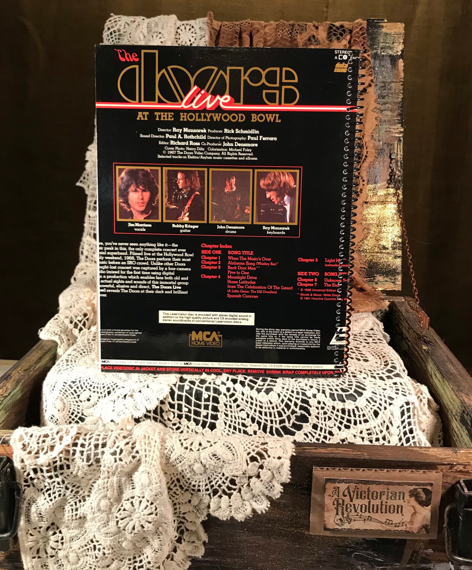 Doors Live Handmade Vintage Album Cover Spiral Notebook, Journal, Diary