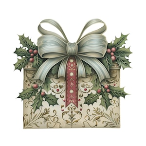 Zestaw klipartów Fancy Christmas Gifts | Cyfrowe obrazy świąteczne | Albumy, tworzenie kartek, rękodzieło | Komercyjne wykorzystanie PNG | Przezroczyste tło