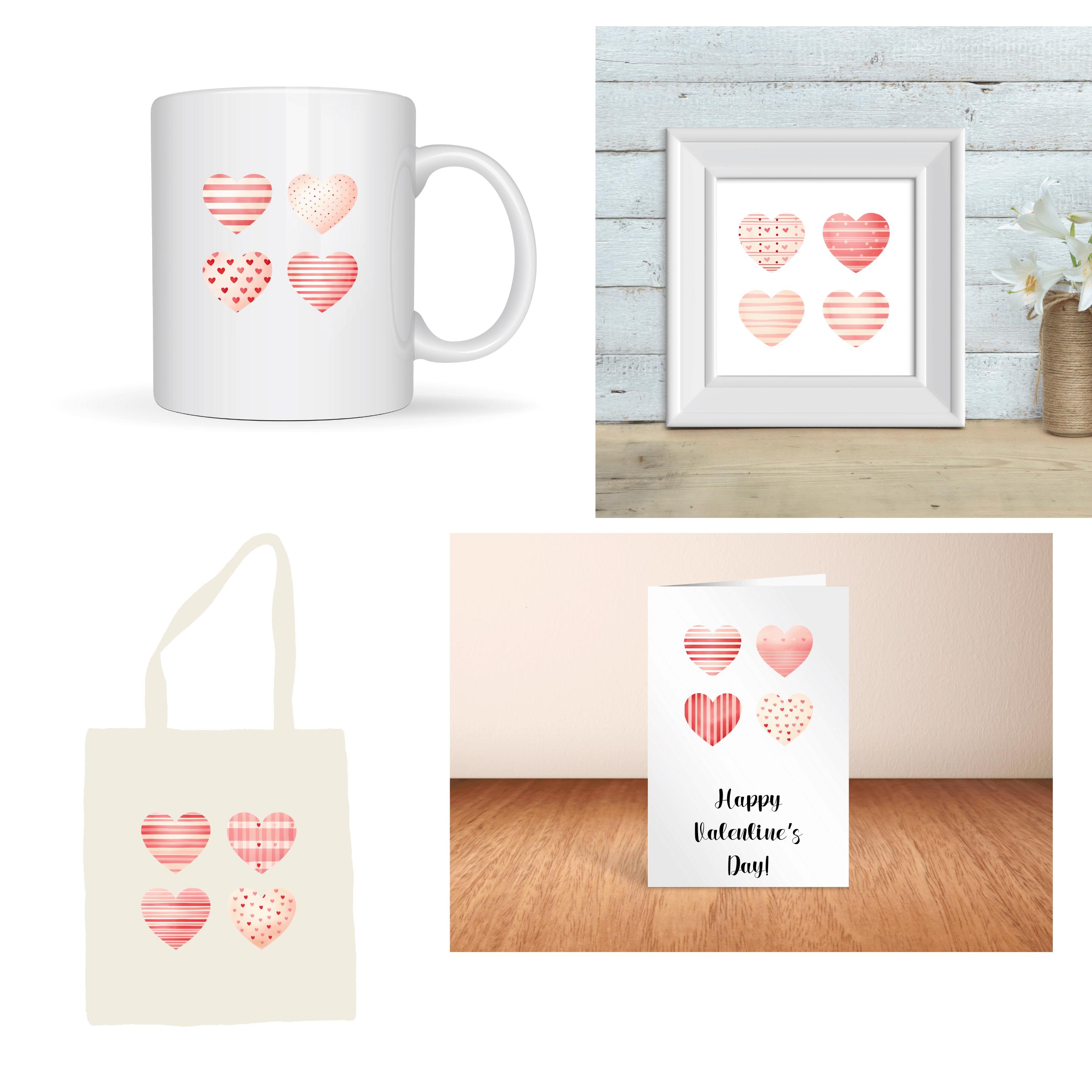 Sets of Pink Hearts Clip Art Set | Valentine Digital Images for ...