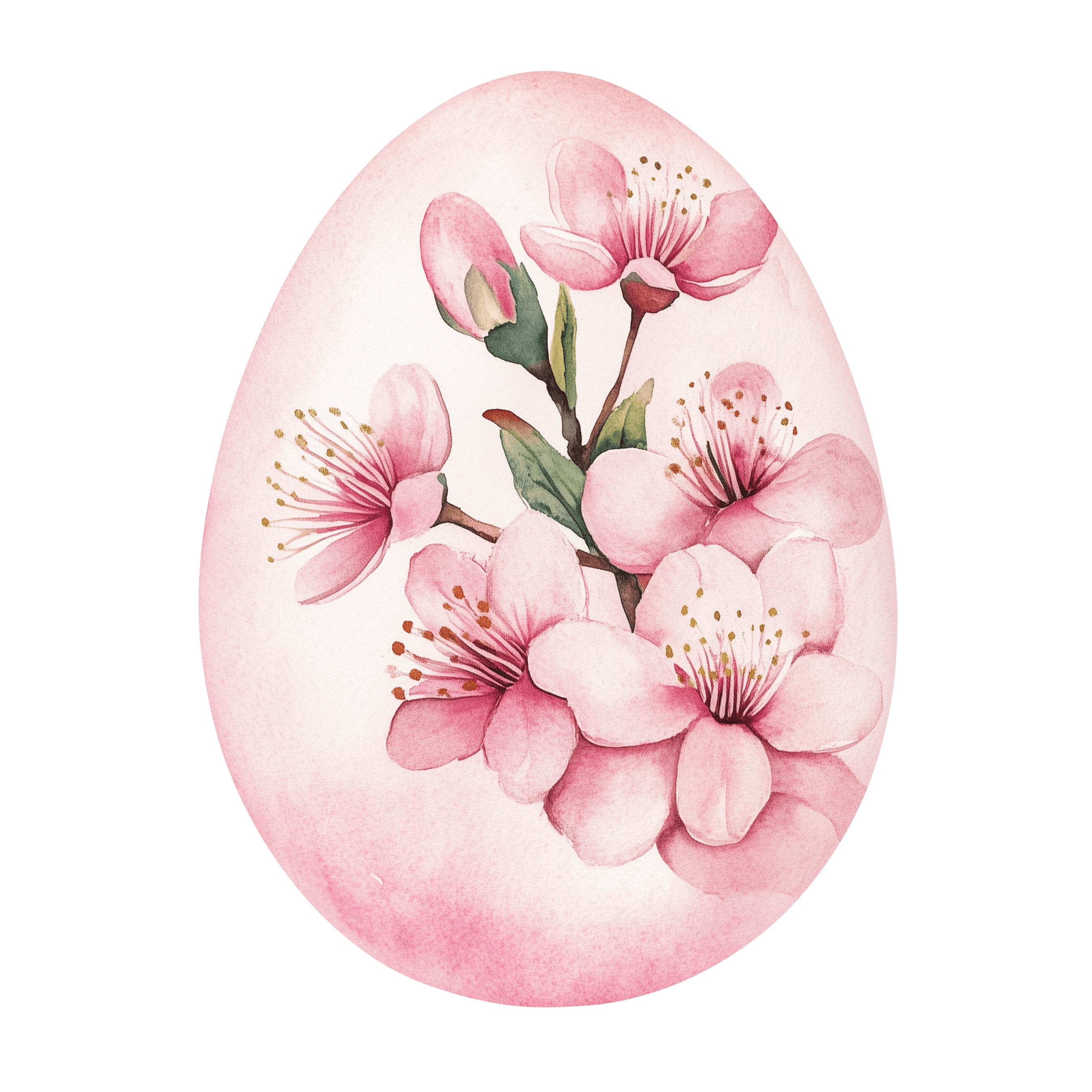 Cherry Blossom Easter Egg Clip Art Set | Digital Easter Images | for ...