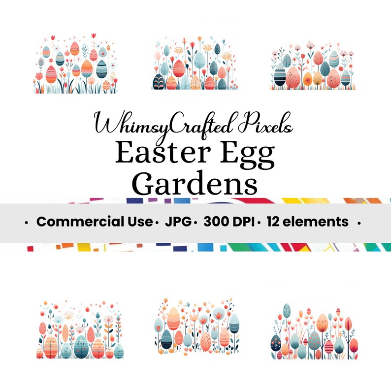 Easter Egg Gardens Digital Pages | Cute Easter Printable Digital ...