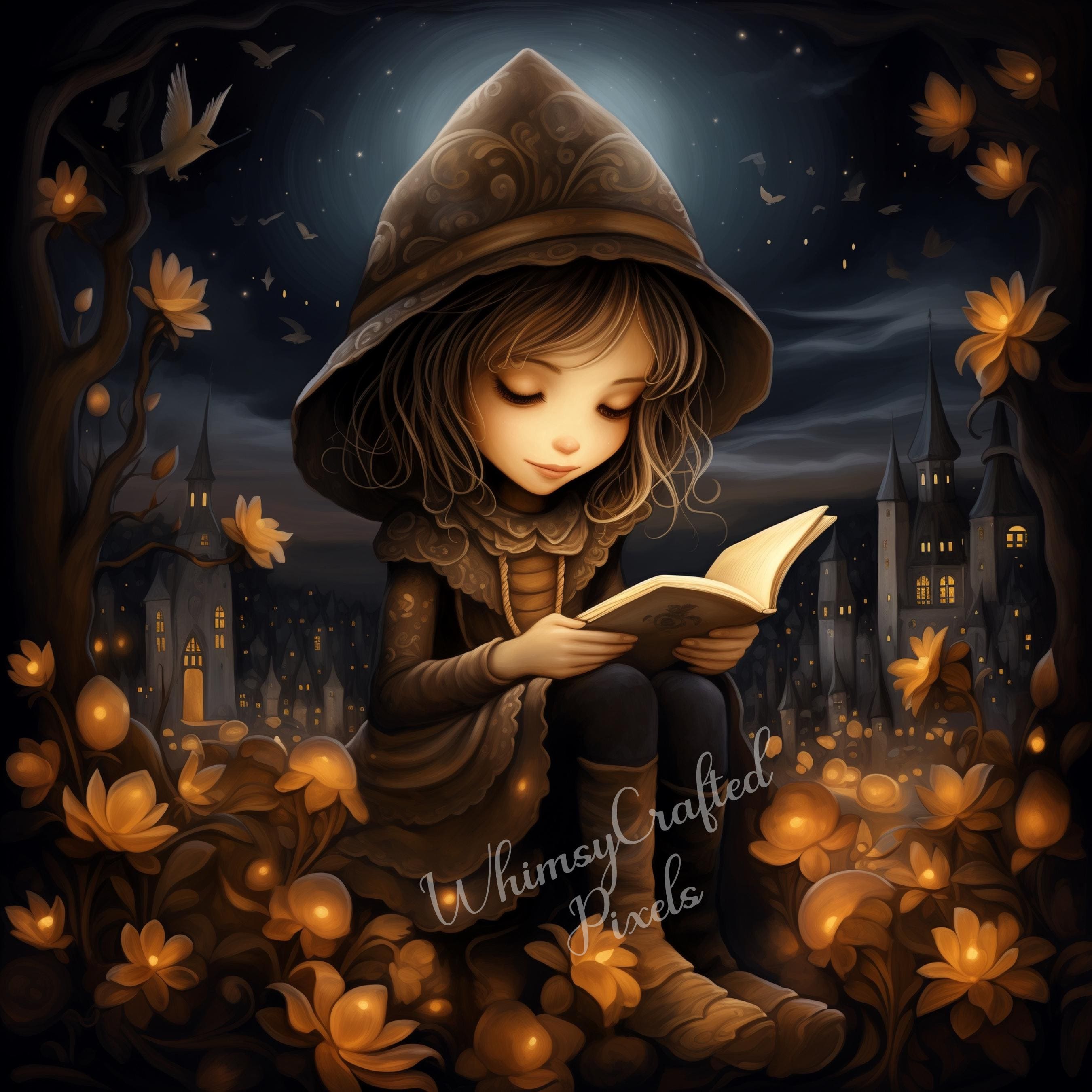 Whimsy Reading Whimsical Reading Girls Digital Pages | Cute Printable Digital ...