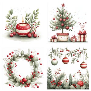 Pacote de Variedades de Natal Páginas Digitais | Fundos Digitais Imprimíveis de Feriados | Para Scrapbooks, Criação de Cartões, Artesanato | JPGs de Uso Comercial