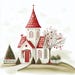 Charming Christmas Chapels Digital Pages | Holiday Printable Digital ...