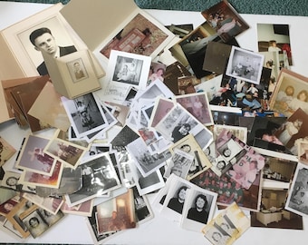 Vintage mixed photo lot black white color pictures weddings head shots vacation