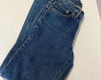 High waist vintage jeans code bleu Japan unisex style
