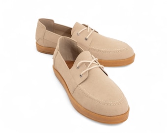 Handmade Espadril  Suede Men’s Loafers | Casual Leather Moccasin Shoes | Comfortable Everyday Walking Shoes Gift for Him