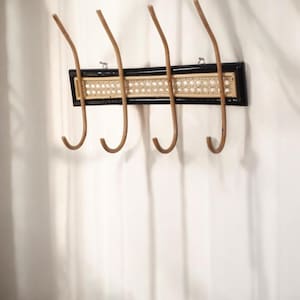 Rattan Coat Hangers Bamboo Hangers - Rattan Wall Shelf Hook Bathromm Shelf Nursery Bedroom Kitchen Kids Furnutire