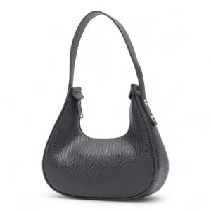 Vegan Leather Baguette Bag: Handmade Shoulder Crossbody Purse