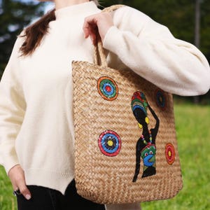 Rattan Bag Wicker Women Bag Handmade Rattan Straw Handbags Summer Woven Beach Handbag Handwoven Shoulder Purse