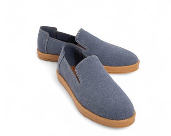 Handmade Suede Men's Espadrilles - Turkish Artisan Summer Shoes - Breathable Mediterranean Slip-On Flats - Travel Shoes