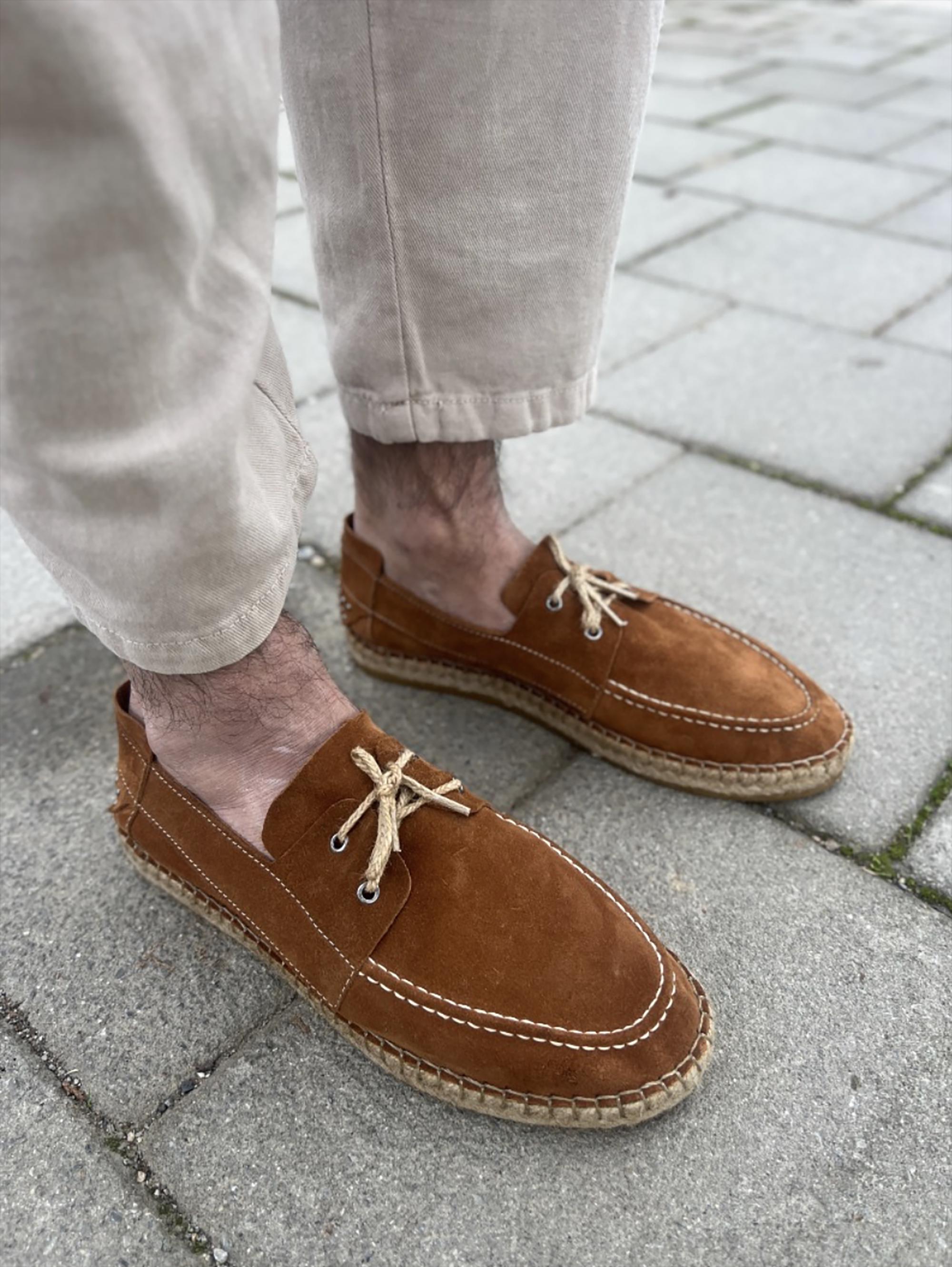 Espadrilles Varo Leather Loafers Suede Rope Heel Rubber Sole Men’s Sz 42 Preppy Espadrilles loafer - Men | Ferragamo main image 3