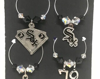 4PC Chicago White Sox 2018 MVP Wine Charm Set