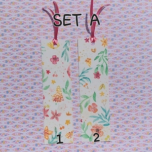 Hand-painted Floral Watercolor Bookmarks