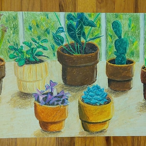 Botanical Bounty in Oil Pastel