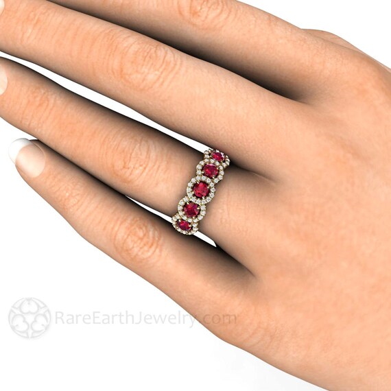 Ruby diamond wedding clearance band