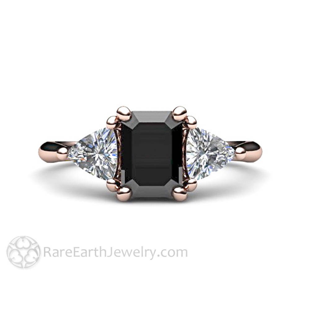 Vintage black cheap stone ring
