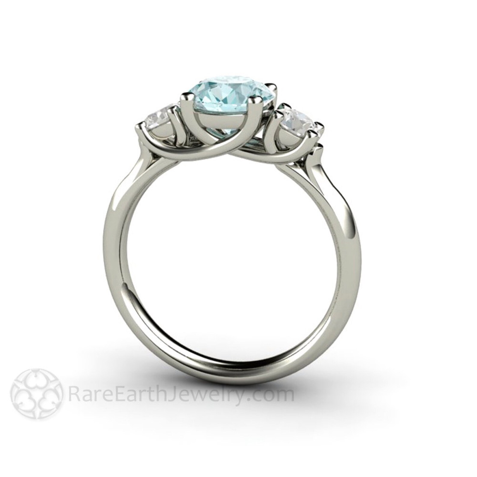 The Aqua Triple Stone Ring