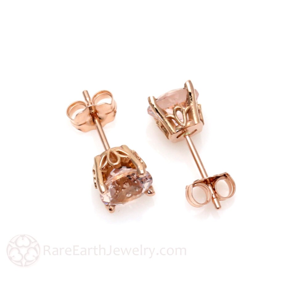 Earrings Rose Gold Stud Earrings 5mm 6mm Etsy