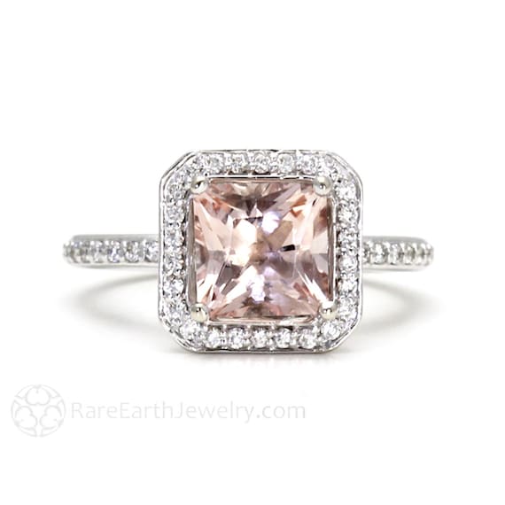 Platinum morganite engagement ring sale