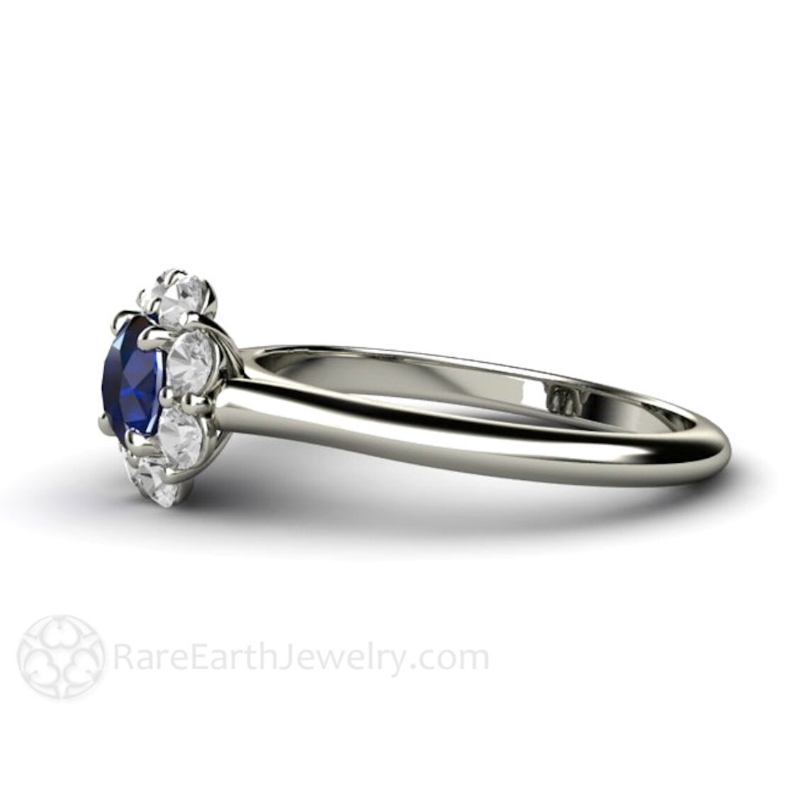 Bague de fiançailles en saphir bleu naturel anneau de saphir Etsy France